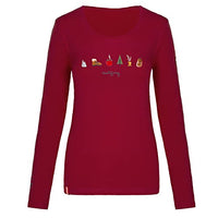 Thumbnail for Almgwand Damen Langarmshirt Lazinseralm Bordeaux S