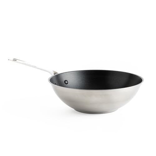 KitchenAid Stainless Steel Wok (28cm/3,6l), PFAS-freie gesunde keramische Antihaftbeschichtung beschichtet, Induktionsgeeignet, backofengeeignet, spülmaschinenfest, Silber im Sale