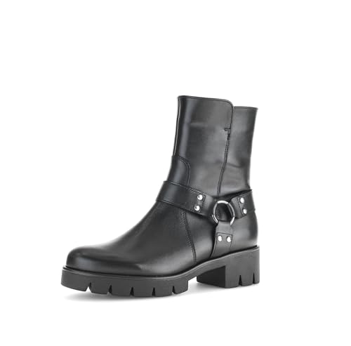 Gabor Damen Biker Boots, Frauen Stiefeletten,Best Fitting,Stiefel,Bootee,Booties,halbstiefel,Kurzstiefel,uebergangsschuhe,schwarz,37 EU / 4 UK im Sale