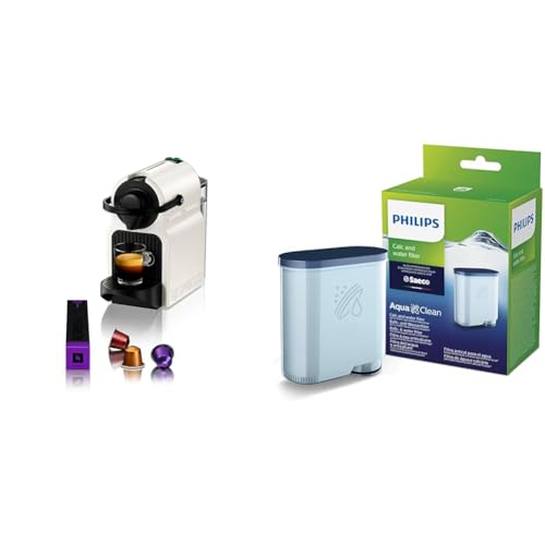 NESPRESSO Krups Inissia XN1001 Kapselmaschine & Philips AquaClean Kalk- und Wasserfilter für Espressomaschine, Kein Entkalken bis 5000 Tassen, Einzelpack im Sale