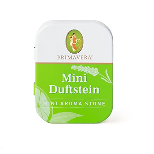 PRIMAVERA Mini Duftstein, Duftstein mit Dose für Unterwegs, Raumduft, Diffusor, Keramik, Aromatherapie