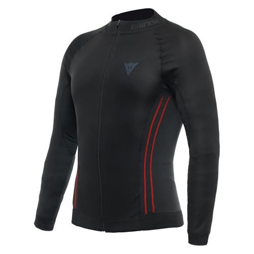 Dainese Herren No Wind Thermo LS Baselayer-Shirt, Schwarz/Rot, im Sale