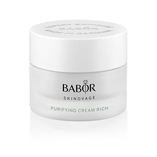 BABOR SKINOVAGE Purifying Cream rich, Reichhaltige Gesichtscreme für unreine Haut, Klärende und porenverfeinernde Gesichtspflege, Vegan, 50 ml im Sale