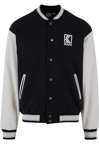 Karl Kani Herren KM232-007-2 KK Og Fleece College Jacket M Black/Off White