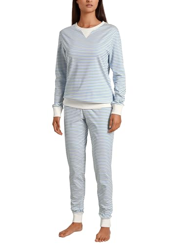 Calida Damen Daylight Dreams Pyjamaset, azurit Blue, 40-42 im Sale