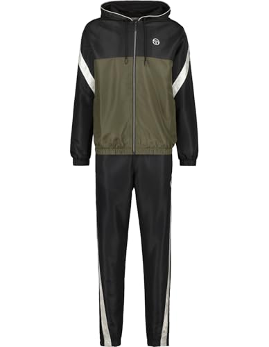 Sergio Tacchini Trainingsanzug DIAGONALLEY HOODIE TRACKSUIT schwarz (grün) im Sale