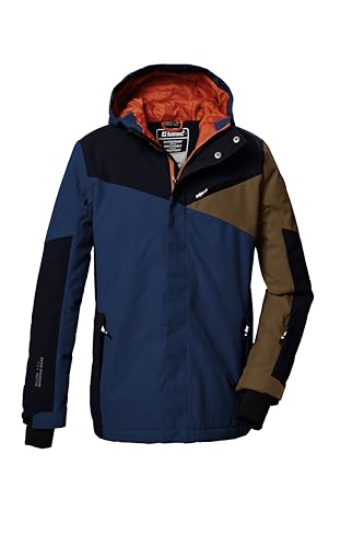 killtec Jungen Skijacke/Funktionsjacke mit Kapuze und Schneefang KSW 387 BYS SKI JCKT, oliv, 164, 42077-000 im Sale