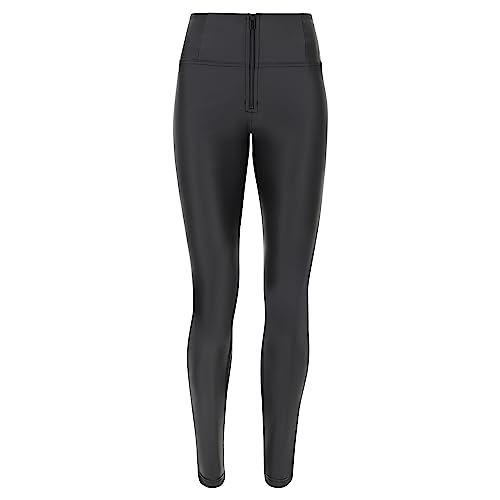 Freddy - WR.up Push Up Hose mit hohem Bund Superskinny Kunstleder, Schwarz, im Sale