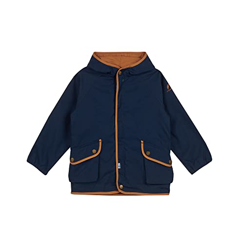 Finkid Ilma Blau - Wasserabweisende zip-in kompatible Kinder Baumwoll Outdoorjacke, im Sale