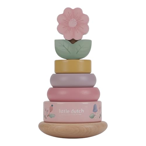 Little Dutch 7342 FSC Holz Ring Stapelturm - Fairy Garden rosa im Sale