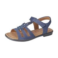 Thumbnail for RICOSTA Mädchen Riemchensandalen Amira,Kinder Sandalen,WMS:Mittel,bequem,flach,Kids,Kinderschuhe,Sommerschuhe,Strandschuhe,Nautic (170),37 EU im Sale