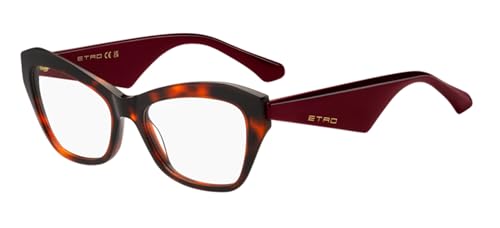 ETRO Womens 0046 Prescription Eyewear Frames, Havana Burgundy, 53 im Sale