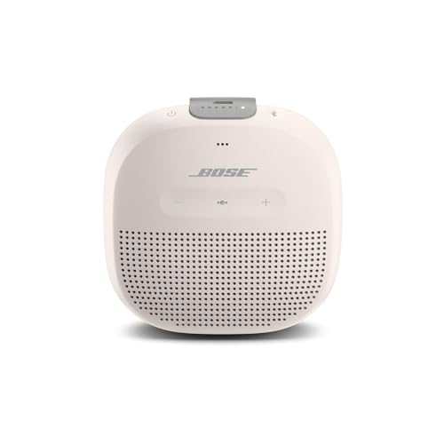 Bose SoundLink Micro Bluetooth speaker: kleiner tragbarer, wasserdichter Lautsprecher mit Mikrofon, Weiß