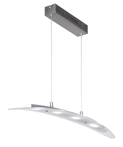 Action Pendelleuchte, 4-flammig, Serie Dijon, 4 x LED, 5 W, Breite 8 cm, Tiefe 80 cm, Abhängung 150 cm, Kelvin 3000, Lumen 400, nickel matt 758304640000 im Sale