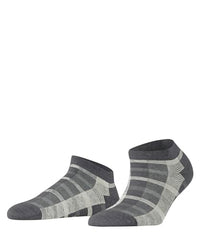 Thumbnail for Burlington Damen Sneakersocken Bold Check W SN Baumwolle kurz gemustert 1 Paar, Grau (Dunkelgrau Melange 3755), 36-41 im Sale