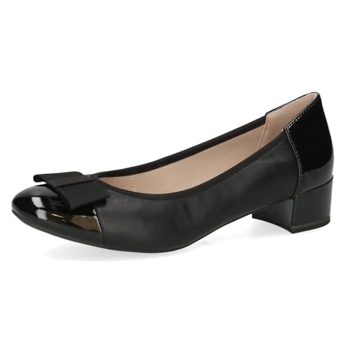 CAPRICE Damen Pumps mit Blockabsatz mit Schleife, Schwarz (Black Comb), 39 EU im Sale