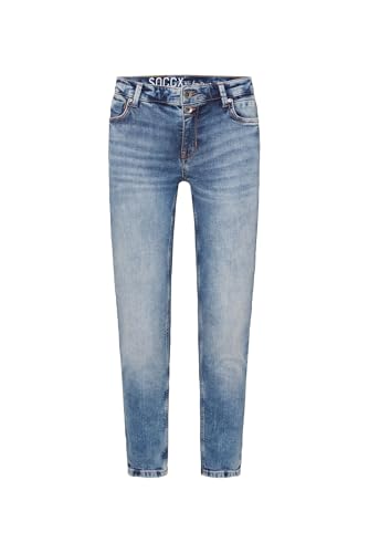 SOCCX Damen Jeans SU:SI Regular Fit Smooth Blue 29 im Sale