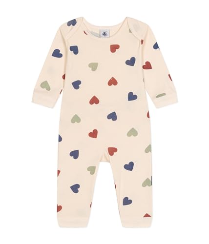 Petit Bateau A0ASM Langärmliger, Fußloser Schlafanzug Unisex Baby Avalanche/Multico 18 Monate im Sale