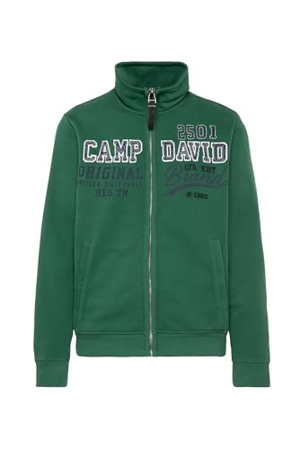 Camp David Herren Sweatjacke mit Artwork im Retro-Style Black im Sale