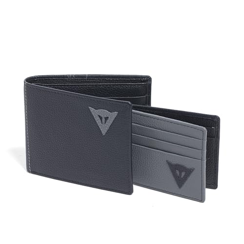 Dainese Unisex Leather Wallet Leder-Geldbörse, Schwarz