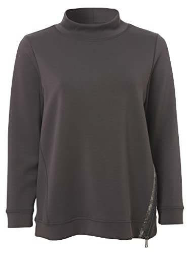 Via Appia Due Damen Sportives Sweatshirt mit Schmucksteinen im Sale