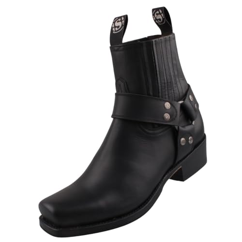 Sendra Herren Biker Stiefelette 8286 Schwarz, Schuhgröße:EUR 45 im Sale