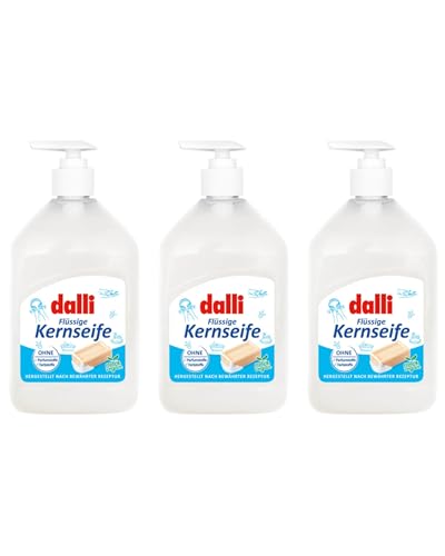 Dalli Flüssige Kernseife, 3x 500 ml parfümfrei seife Haut Pflegend universal (3er-Pack) im Sale