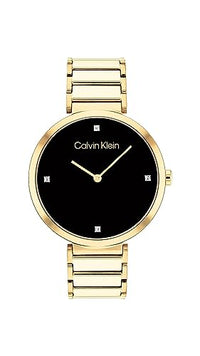 Thumbnail for Calvin Klein Analog Quarzuhr für Damen mit Gelbgoldfarbenes Edelstahlarmband - 25200136 im Sale