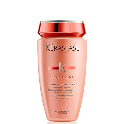 Kérastase Entwirrendes und pflegendes Shampoo für jedes Haar, Glättendes Haarbad mit Anti-Frizz Effekt, Bain Fluidéaliste, Discipline, 250 ml