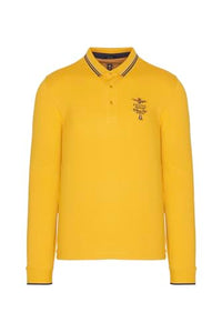 Thumbnail for Aeronautica Militare Poloshirt Basica Frecce Tricolori aus Piqué (Dark Yellow), gelb, Small im Sale