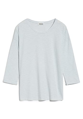 ARMEDANGELS SIANAA Lovely Stripes L, Morning Sky-oatmilk im Sale