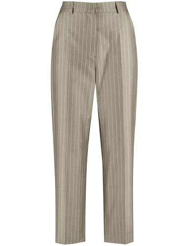 Taifun Damen Feine 7/8 Hose mit Nadelstreifen Straight Fit gestreift 7/8 Länge New Sage Gemustert 38 im Sale