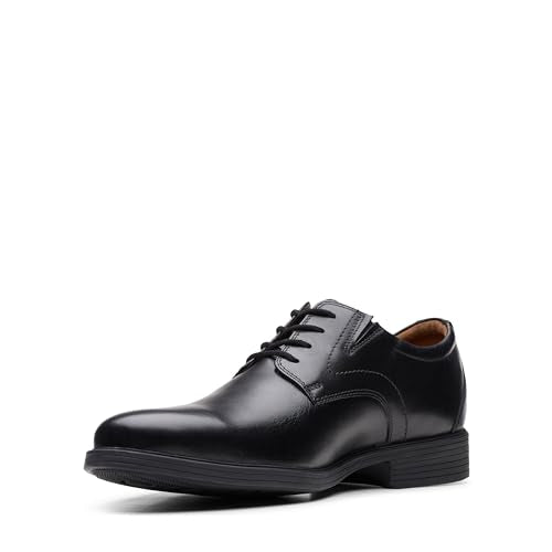 Clarks Herren Whiddon Plain Oxford-Schuh, Black Leather, 43 EU im Sale