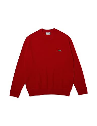 Lacoste Herren Ah0532 Relaxed Fit Pullover, rot, Small im Sale