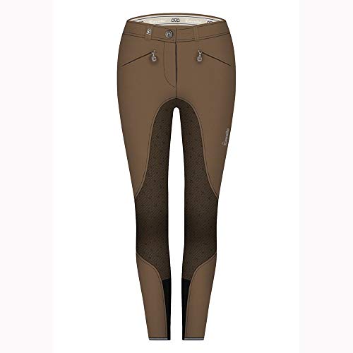 Cavallo CAJA Grip Damen PU Vollbesatzreithose Porcini-Espresso HW 19, Ca19_HW_Gr.:72 im Sale