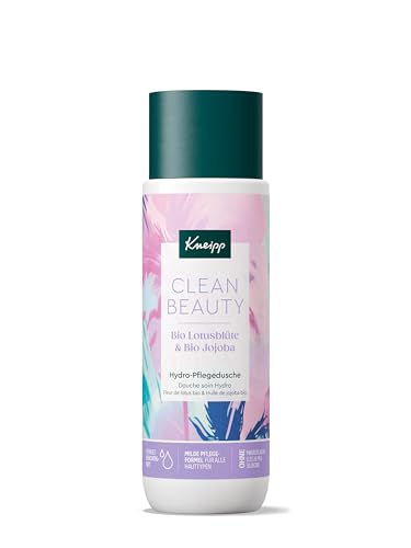 Kneipp Clean Beauty Hydro-Pflegedusche Bio Lotusblüte & Bio Jojoba - Feuchtigkeitsspendendes Duschgel mit milden Zuckertensiden für eine extra sanfte Reinigung - ohne Mikroplastik & Silikone - 200ml