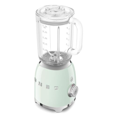 SMEG, Tischmixer BLF03PGEU 1,5 L, 4 Geschwindigkeitsstufen, 4 Smoothie-Funktionen, grüner Smoothie, Eiscrusher und Selbstreinigung, Motorblock und integrierte Kabeltrommel, 800 W, Pastellgrün im Sale