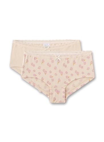 Sanetta Mädchen-Cutbrief (Doppelpack) Beige | Hochwertige und nachhaltige Unterhose für Mädchen aus Baumwolle. Inhalt: 2er Set Unterwäsche für Mädchen 164 im Sale