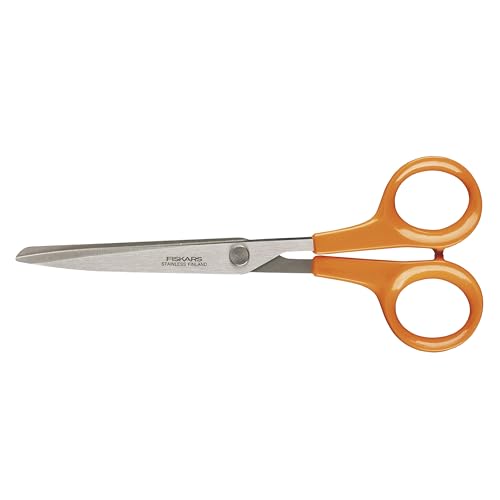 Fiskars Mehrzweckschere, Länge: 17 cm, Für Rechts- und Linkshänder, Rostfreie Stahl-Klinge/Kunststoff-Griffe, Orange, Classic, 1005150 im Sale