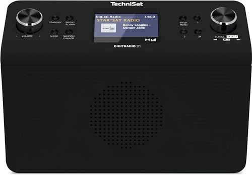 TechniSat DIGITRADIO 21 - DAB+ Unterbau-Küchenradio (DAB+, UKW, 2,8 Farbdisplay, Favoritenspeicher, Wecker, Kopfhöreranschluss) schwarz