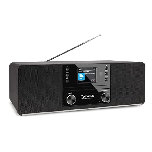 TechniSat DIGITRADIO 370 CD IR - Internetradio (DAB+, FM, CD-Player, WLAN, Bluetooth, Farbdisplay, USB, AUX, Kopfhöreranschluss, Wecker, 10 Watt, Fernbedienung) schwarz im Sale