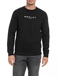 Thumbnail for Replay Herren Sweatshirt aus Baumwollmix, Black 098 (Schwarz), L im Sale