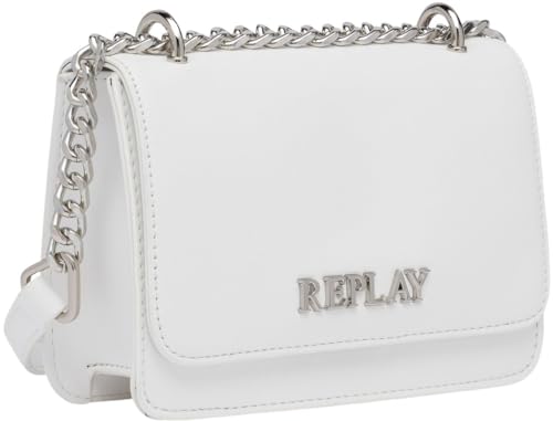 Replay Damen Handtasche aus Kunstleder, Optical White 001 (Weiß), Onesize im Sale