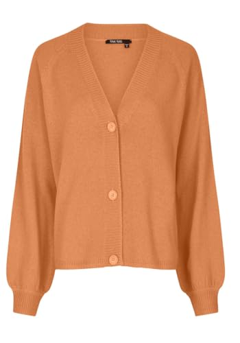 Marc Aurel Cardigan Langarm V-Ausschnitt geknöpft orange im Sale