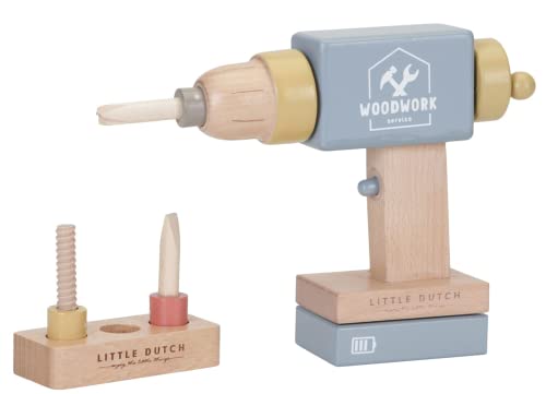 Little Dutch 7091 FSC Holz Kinder Bohrer blau