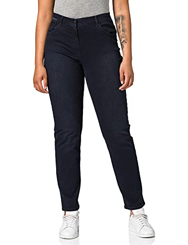 Raphaela by Brax Damen Stijl Corry Slash Comfortabele Super Dynamic Five-Pocket Jeans, Dark Blue mit Effekt, 46 EU im Sale