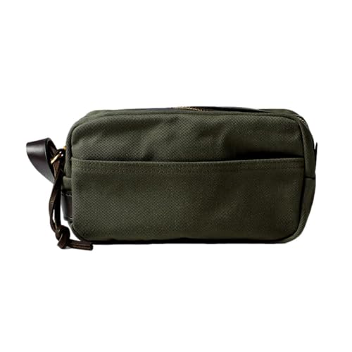 Filson Robustes Twill-Reise-Set, Ottergrün, Ottergrün, Reise-Set aus Zinnstoff im Sale