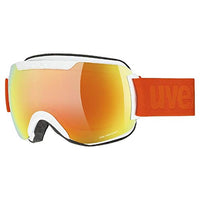 Thumbnail for uvex downhill 2000 CV - Skibrille für Damen und Herren - konstraststeigernd - verzerrungs- & beschlagfrei - white matt/orange-green - one size im Sale