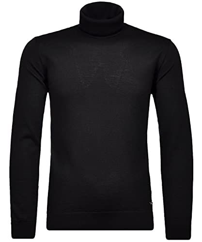 RAGMAN Herren Merino-Pullover Rollkragen , Schwarz-009 im Sale