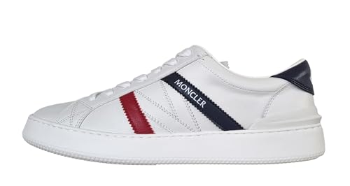 Moncler Herren Lederschuhe Monaco M M3126 Weiß, Weiß, 40 EU im Sale